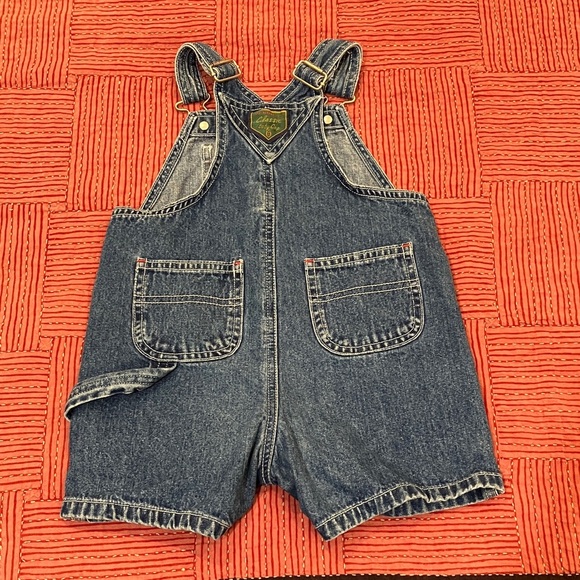 GAP toddler 18-24 months Denim Blue Kids jeans short Romper - Picture 5 of 16